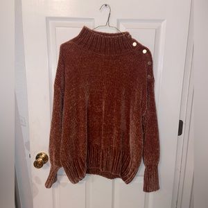 cynthia rowley brown chenille heavy knit sweater